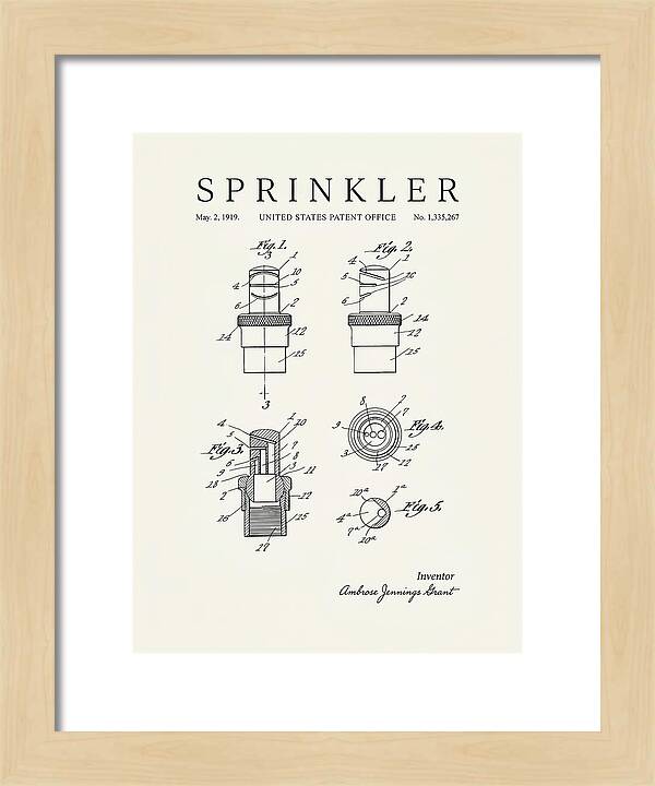 Sprinkler Minimalist Patent Us1335267