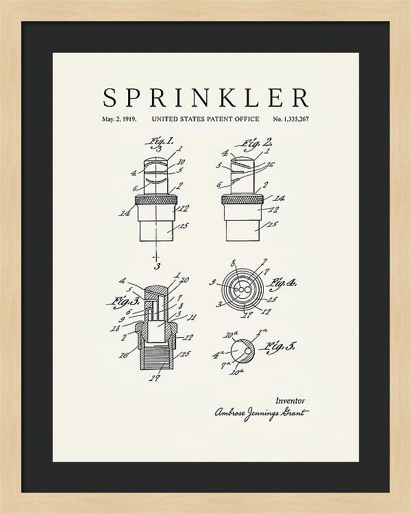 Sprinkler Minimalist Patent Us1335267
