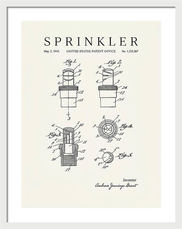 Sprinkler Minimalist Patent Us1335267