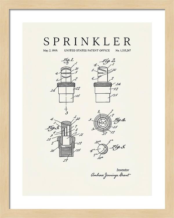 Sprinkler Minimalist Patent Us1335267