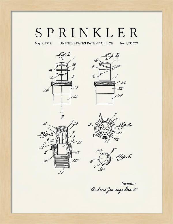 Sprinkler Minimalist Patent Us1335267