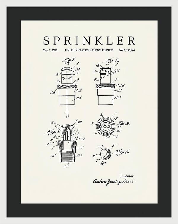 Sprinkler Minimalist Patent Us1335267