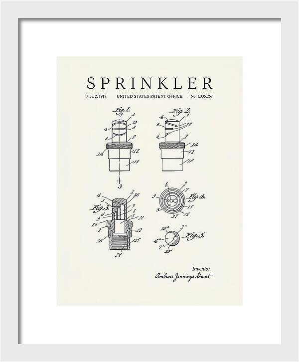 Sprinkler Minimalist Patent Us1335267