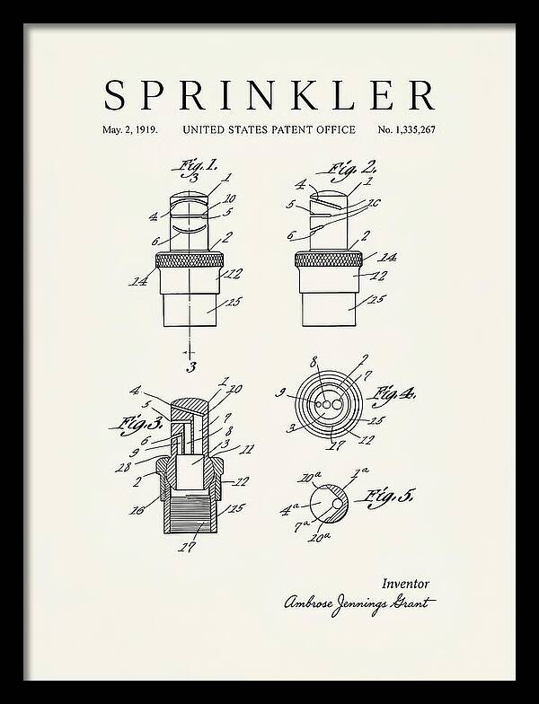 Sprinkler Minimalist Patent Us1335267