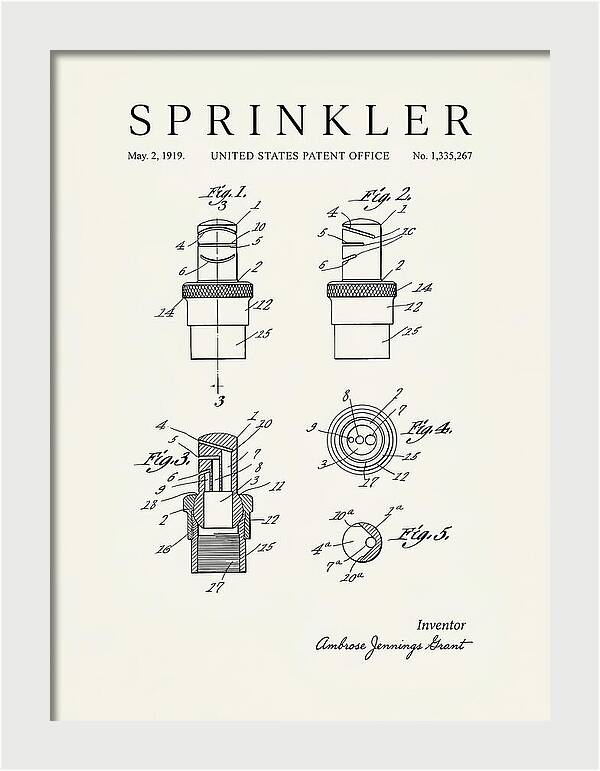 Sprinkler Minimalist Patent Us1335267