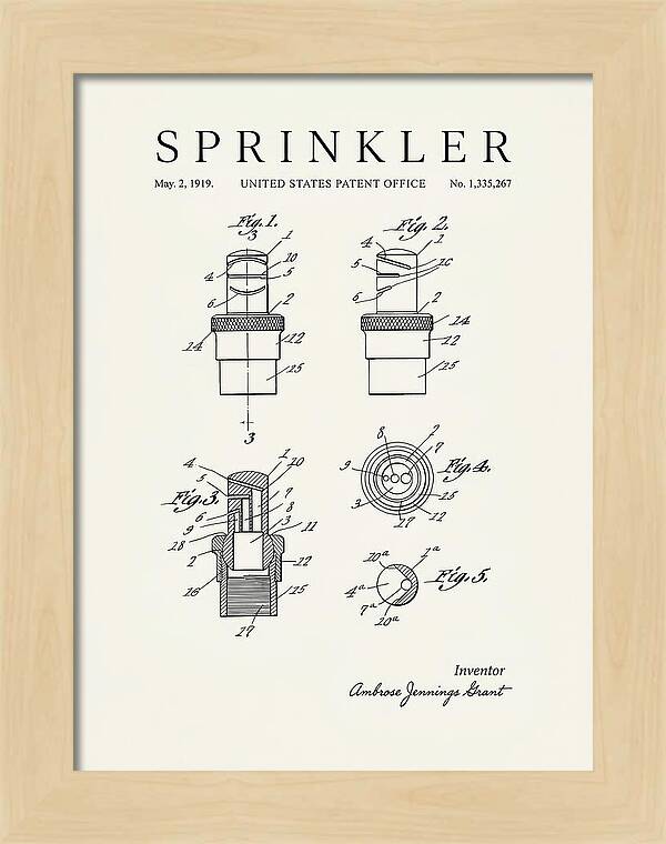 Sprinkler Minimalist Patent Us1335267