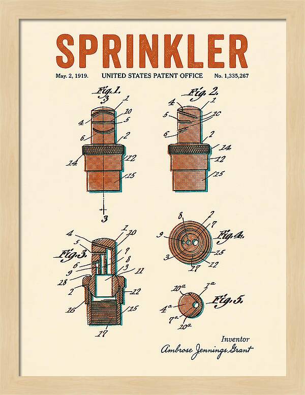 Sprinkler Retro Patent Us1335267