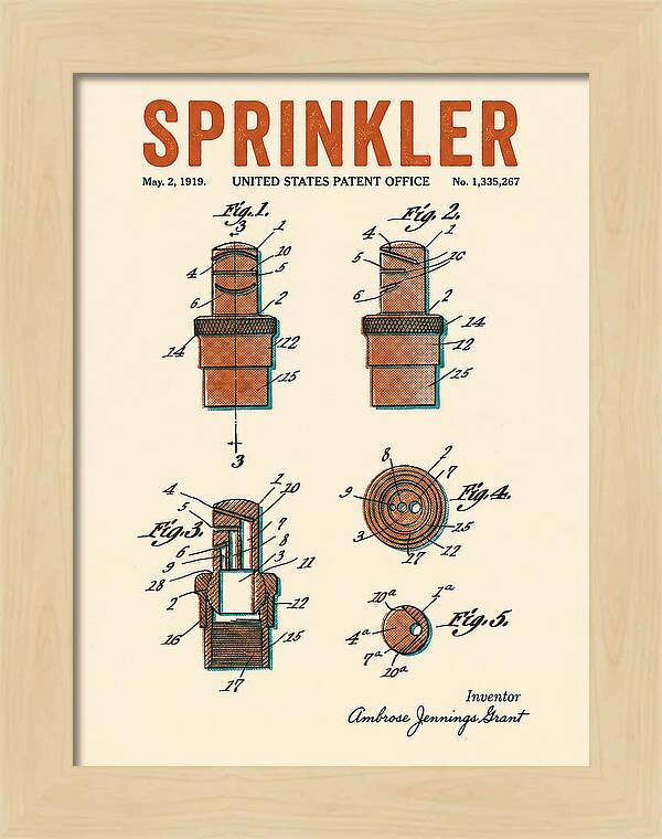 Sprinkler Retro Patent Us1335267