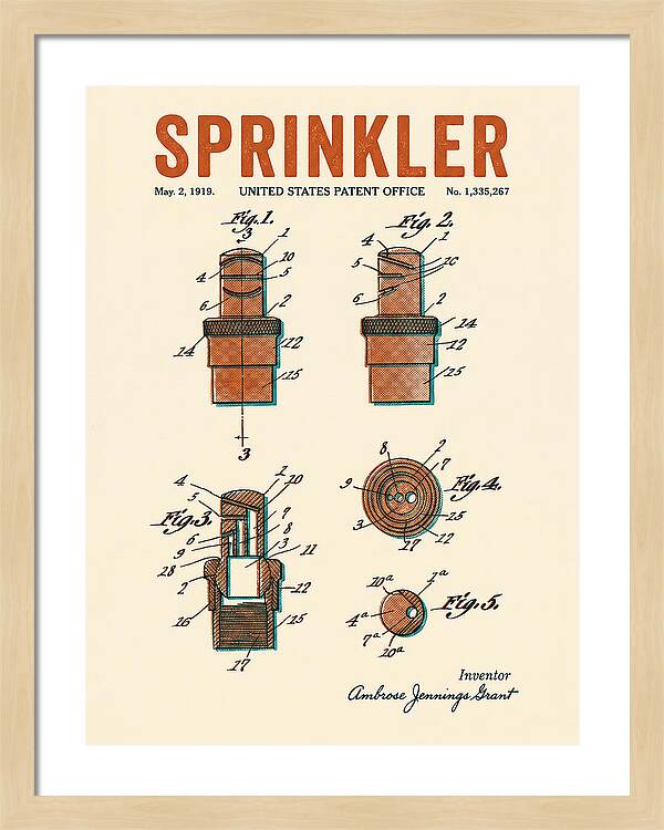 Sprinkler Retro Patent Us1335267