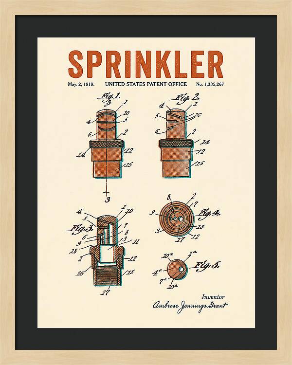 Sprinkler Retro Patent Us1335267