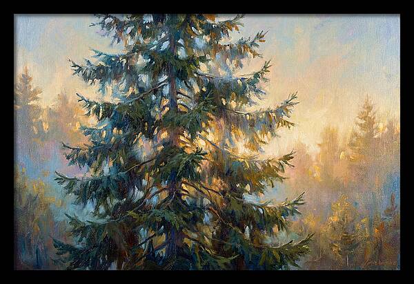 Spruce Tree At Dusk