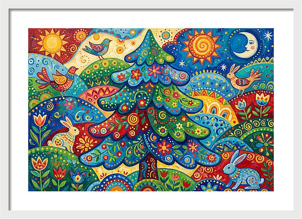 Spruce Tree Folk Art