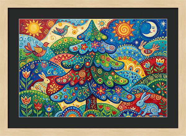 Spruce Tree Folk Art