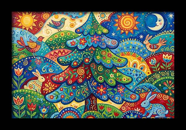 Spruce Tree Folk Art