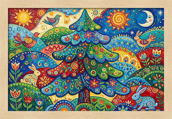 Spruce Tree Folk Art