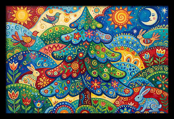 Spruce Tree Folk Art
