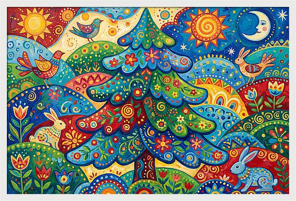 Spruce Tree Folk Art