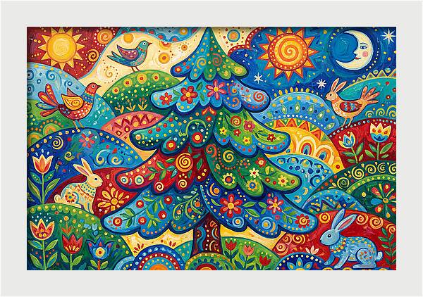 Spruce Tree Folk Art