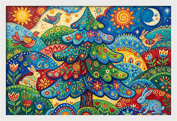 Spruce Tree Folk Art