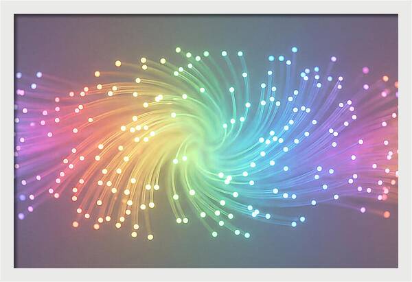 Spun Glass Fiber Optic Swirl
