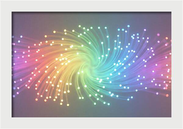 Spun Glass Fiber Optic Swirl