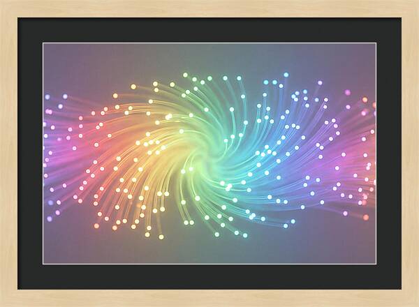 Spun Glass Fiber Optic Swirl
