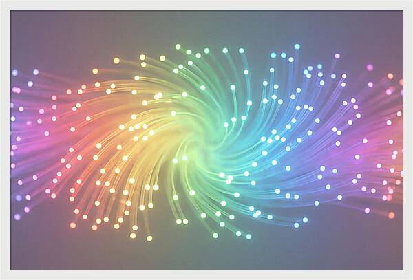 Spun Glass Fiber Optic Swirl