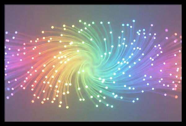 Spun Glass Fiber Optic Swirl