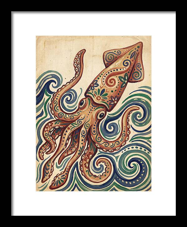 Squid Folk In Vibrant Waves