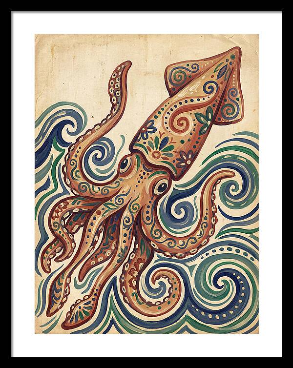 Squid Folk In Vibrant Waves