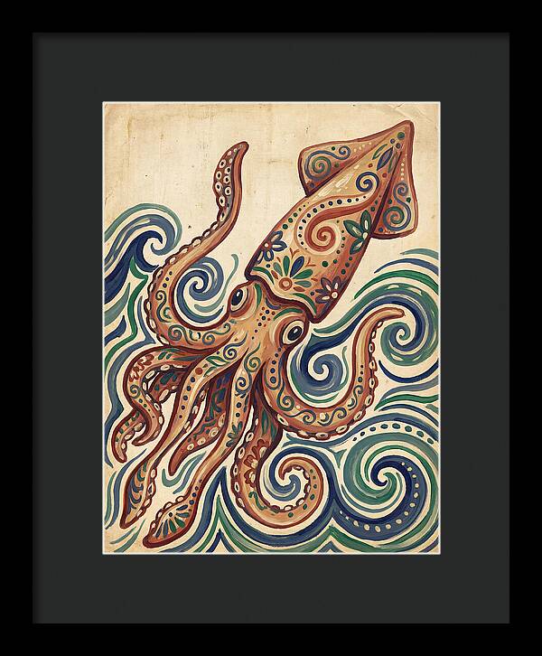 Squid Folk In Vibrant Waves
