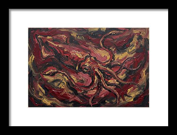 Squid In Fiery Motion