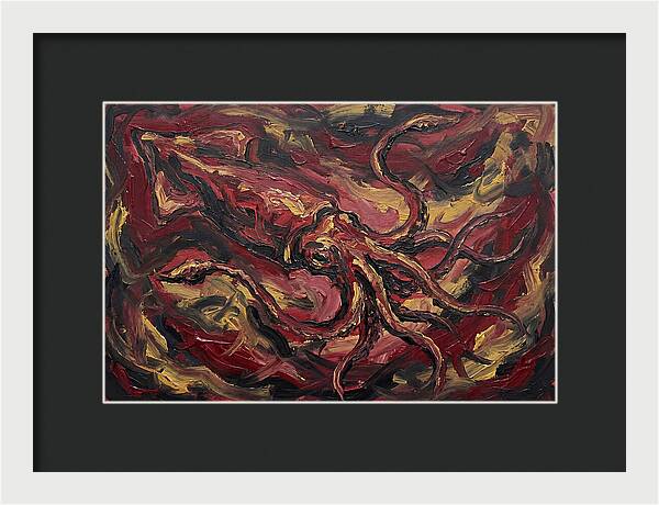 Squid In Fiery Motion