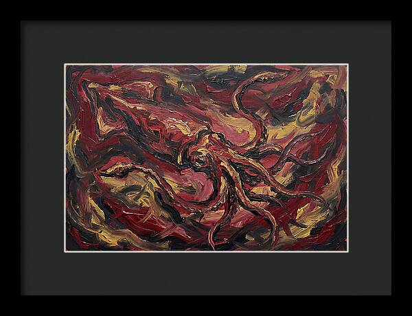 Squid In Fiery Motion