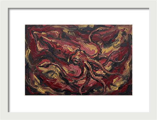 Squid In Fiery Motion
