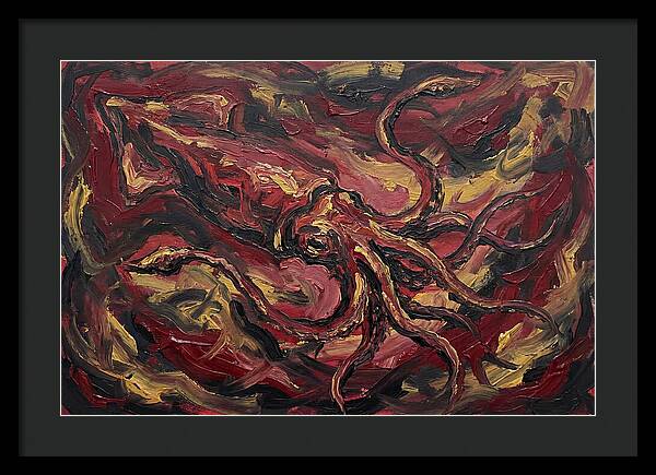 Squid In Fiery Motion