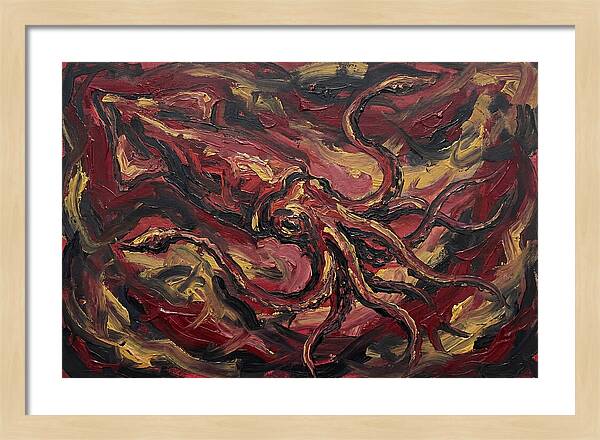Squid In Fiery Motion