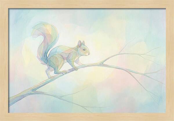 Squirrel Balancing On A Branch