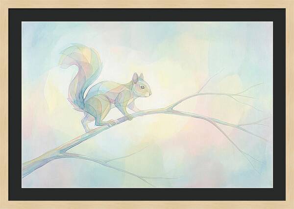 Squirrel Balancing On A Branch