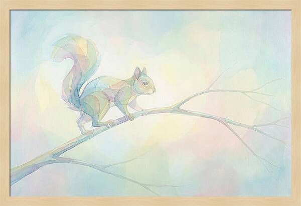 Squirrel Balancing On A Branch