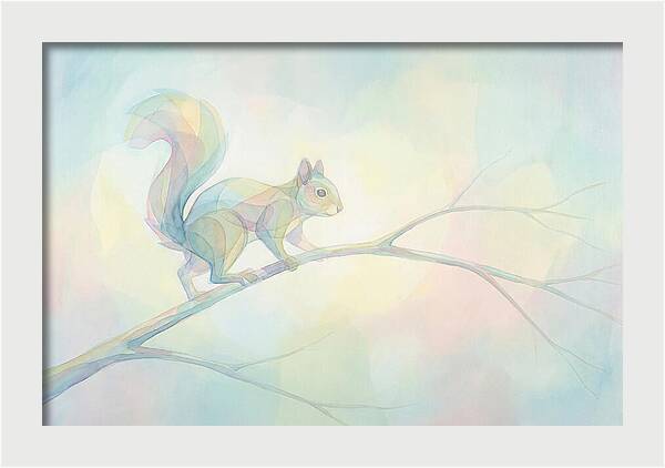 Squirrel Balancing On A Branch