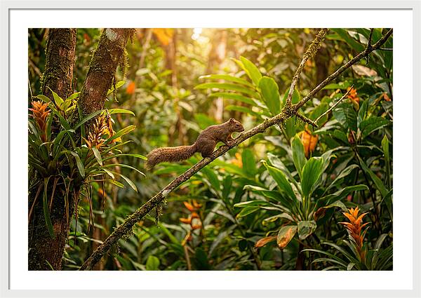 Squirrel Balancing On A Branch