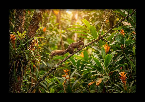 Squirrel Balancing On A Branch