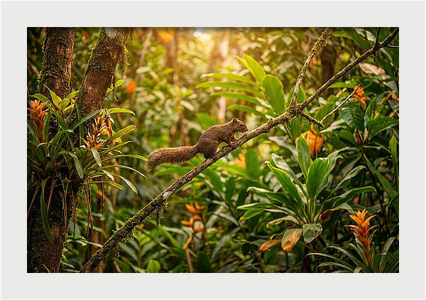 Squirrel Balancing On A Branch