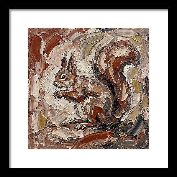 Squirrel In Palette Knife Style