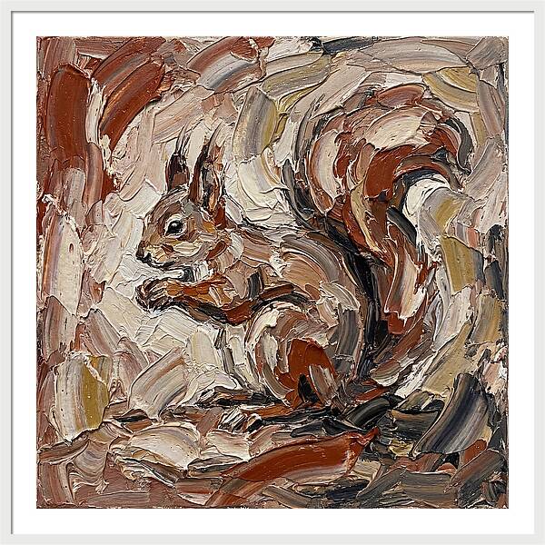 Squirrel In Palette Knife Style