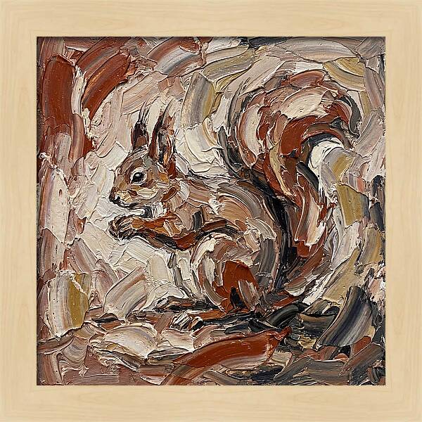 Squirrel In Palette Knife Style
