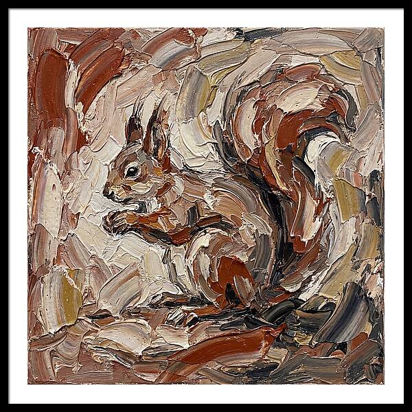 Squirrel In Palette Knife Style