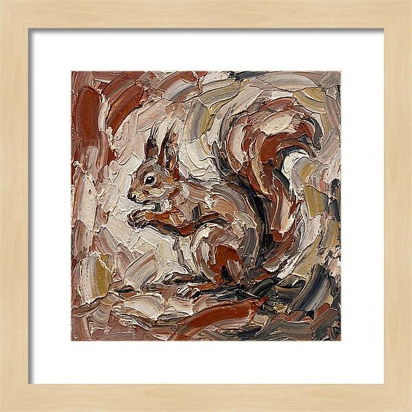 Squirrel In Palette Knife Style