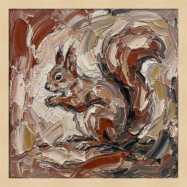 Squirrel In Palette Knife Style
